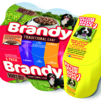 A fun competition invites family dogs to grace Brandy's packaging