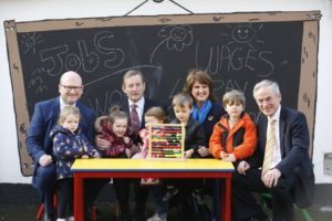 Taoiseach Enda Kenny, Tanaiste Joan Burton and Ministers Richard Bruton and Ged Nash today launching the Low Pay Commission at St Andrew's Resource Centre, Pearse St, Dublin 2, last year