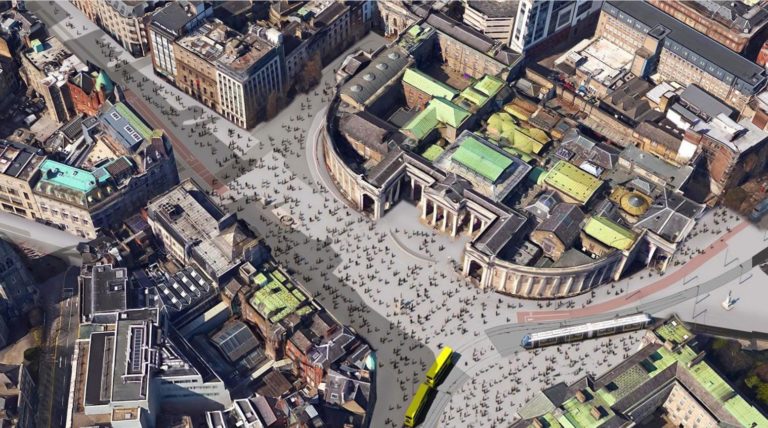 Representation of the proposed new-look College Green