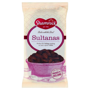 Shamrock’s top sellers, Raisins and Sultanas, have had a recent design tweak to increase shelf stand-out