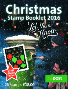 Each Christmas Stamp Booklet retails at €18, meaning your customers receive 26 stamps for the price of 25