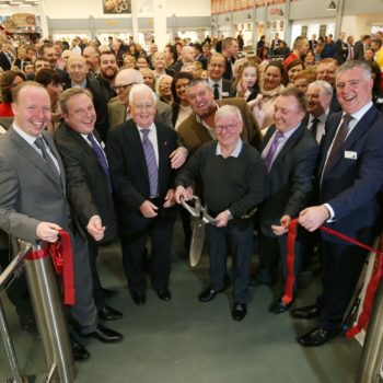 Pictured front row from left to right: Noel Rock TD for Dublin North West, Noel Keeley, MD of Musgrave MarketPlace, Martin Carey, Robert Murphy (Bob’s Newsagent, Darndale), Desmond McKenna (Sherlock’s Shop, Coolock), Michael Hough (Tara News, Dunboyne), and Brian Staunton, general manager of Musgrave MarketPlace Ballymun