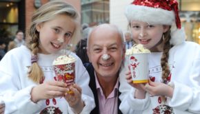 Insomnia boss Bobby Kerr helped launch the festive range of cups