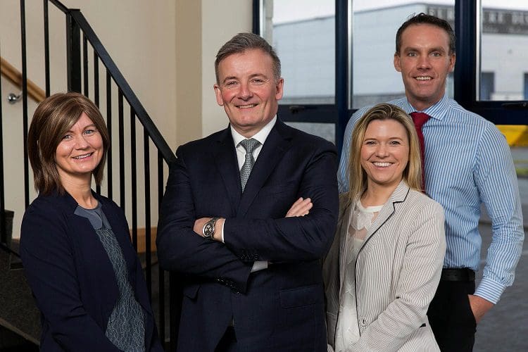 Incoming Sirio execs Enda McIntyre, Pauline Casey and Sarah Corrigan, with Sirio CEO Trevor O'Reilly