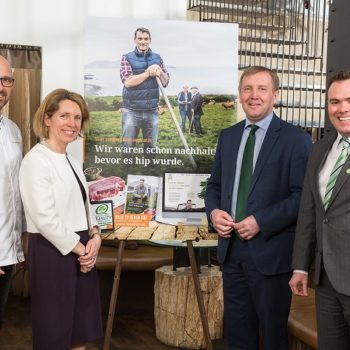 Pictured l-r Michelin star chef, Claudio Urru, Tara McCarthy, Bord Bia's CEO, Minister for Agriculture Michael Creed and Donal Denvir, Bord Bia