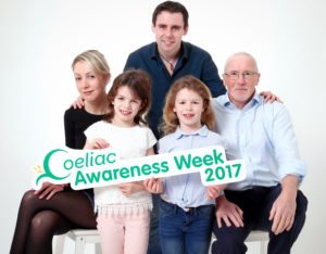 Pictured are the ‘Faces of Coeliac Disease’ for Coeliac Awareness Week 2017, (L-R) Aoife O’Neill, twins Allyson and Hannah Scriven, Billy McCann, and Aidan Keane. Photo: Marc O’Sullivan.  