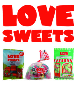 Love Sweets includes a range of €1 and €2 hanging bags and a €2 mix-up, within its portfolio, with impactful merchandising materials