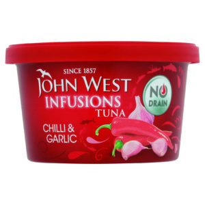 John West No Drain Infusions are available in eight tuna and two salmon variants