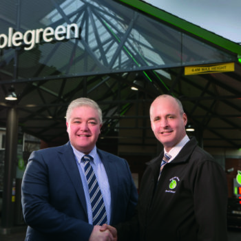 David Watson, national sales manager, Applegreen dealer business with John Eivers, site owner/operator of Applegreen Kilkenny