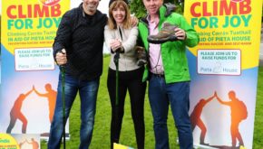 Paul McGrath, former Irish soccer international, Senator Joan Freeman, founder of Pieta House and Conor Hayes, Londis sales director launch Londis Climb for Joy