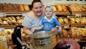 Customers got to pose with the legendary Sam Maguire cup
