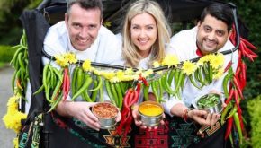 Kevin Dundon of Dunbrody House, Aoife Noonan, Executive Pastry Chef at Luna and Sunil Ghai of Pickle, prepare for Taste of Dublin