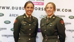 Lt. Jennifer Larken and Lt. Charlene Keogh of the Irish Army equine division