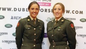 Lt. Jennifer Larken and Lt. Charlene Keogh of the Irish Army equine division