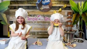 Siblings Ellie (5) and Ryan (3) Connor pictured at the launch of a charity undertaking by Fyffes to raise funds for Temple Street Children’s Hospital which will see them bring a pop up kitchen to Dublin, Cork, Galway and Wicklow over the coming weeks