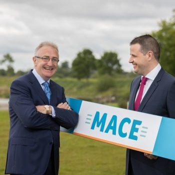Leo Crawford, CEO BWG Group and Daniel O’Connell, MACE Sales Director announcing the investment