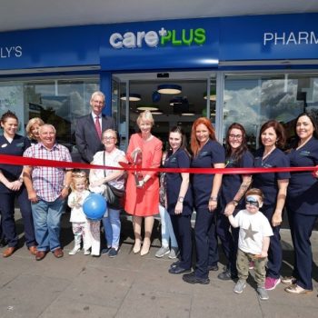 The staff and owners of the newly-branded CarePlus Pharmacy on Ballyfermot Road in Dublin