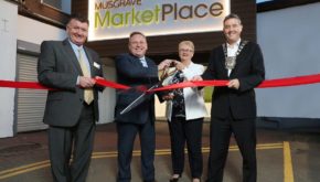 Matt Lee, General Manager of Musgrave MarketPlace Robinhood with Noel Keeley, MD of Musgrave MarketPlace, Ann Geoghan and Paul Gogarty, Mayor of South Dublin