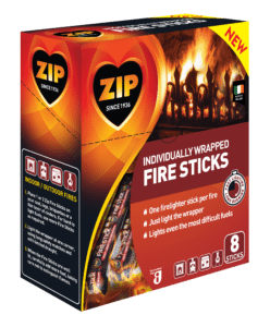 Zip's Fire Stick is designed for customers who want all the power of the original Zip high performance firelighter, but with the brand’s inimitable shape and “just light the wrapper” technology