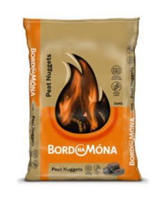 New Bord na Móna Peat Nuggets in a 20kg bag is an ideal product for retail and forecourts