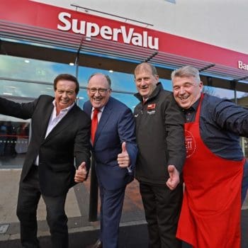 TV Sports Presenter Marty Morrissey, MD SuperValu Martin Kelleher, Martin Hourihan and Martin Shanahan