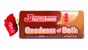 Johnston Mooney & O'Brien's Goodness of Both bread combines the smoothness of white bread with all the goodness of wholemeal 