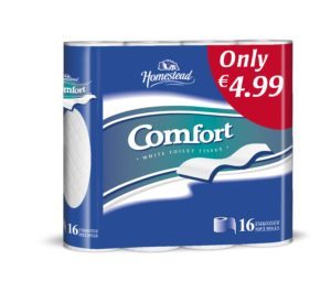 Last year, the Comfort 16 Roll on-pack support for the Marie Keating Foundation generated €25,000 for the brand’s Comfort Fund in aid of the charity