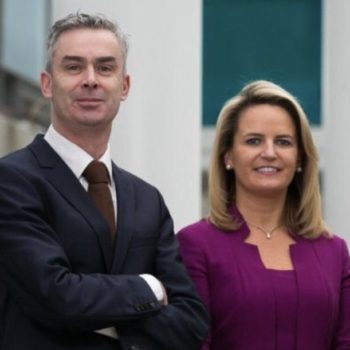 David Fitzsimons of Retail Excellence photographed with new CEO Lorraine Higgins