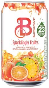 Low sugar, low calorie Ballygowan Sparklingly Fruity is an ideal soft drink for health-conscious consumers