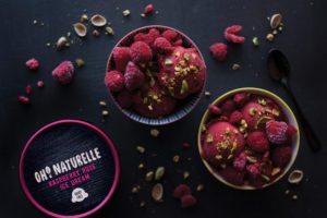 Oh! Naturelle Raspberry Rose dairy-free ice cream received a rare three Gold Stars accolade at the Great Taste Awards in 2016