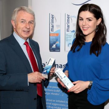Tom Murphy, managing director of Pamex with Síle Seoige pictured at the launch of Marimer