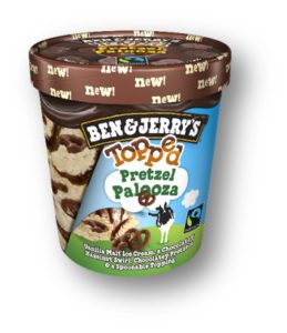 Ben & Jerry’s says its new Topped Pretzel Pooloza offers the perfect mix of sweet and salty