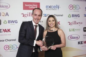 Convenience Delicatessen Manager of the Year Mayara Malavazzi with Sean Cunningham, national account manager, Kepak 