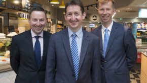 Brian Donaldson CEO, Francis McDonnell, Licensee, Ballindine, and Thomas McMullin, Maxol Director