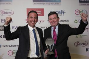 Retail Manager of the Year Ray O'Callaghan of Marks & Spencer, Merchant's Quay, with Owen Clifford, head of retail convenience, Bank of Ireland