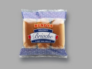 Bundys Gourmet Brioche Hot Dog Rolls are ideal for barbecues