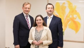(From Left to Right) Ulrich Adam (director general, SpiritsEUROPE), Patricia Callan (director, Alcohol Beverage Federation of Ireland) and William Lavelle (head of the Irish Whiskey Association)