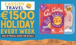 Throughout the summer, Galtee will give away one holiday each week in partnership with Cassidy Travel
