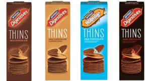 McVitie’s Thins are light with a delicate crisp, covered in chocolate