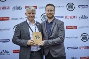Pictured at the World Steak Challenge 2018 are: (L: R) Eoin Ryan, European sales manager, ABP Food Group and Aidan Fortune, deputy editor, Global News