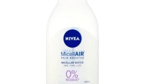 Nivea’s Sensitive Caring Micellar Water is designed to cleanse, remove makeup and moisturise the skin in one swoop