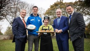 Mace's new advertising and social media campaign was launched by Willie Byrne, MD of BWG Foods, rugby star Johnny Sexton, actress Shiela Moylette, Leo Crawford, Group CEO of BWG Group and Daniel O’Connell, MACE Sales Director