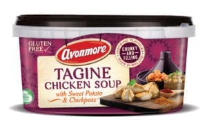 Avonmore’s ‘Tagine Chicken Soup with sweet potato and chickpeas’ is another tasty choice, packed full of nutritious vegetables