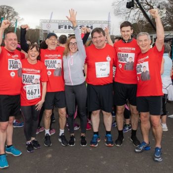 Paul Murphy and supporters at the Operation Transformation run in Dublin's Phoenix Park