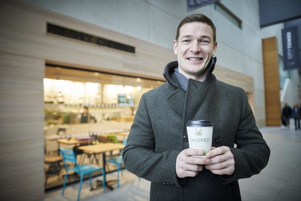 Freshly chopped co-founder Brain Lee marks the opening of the brand's first UK store