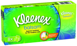 Infused with Aloe vera, vitamin E and Calendula, Kleenex Balsam Tissues offer the perfect balance of care and strength