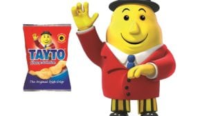 See promotional packs of Tayto crisps to be in with a chance of having Mr. Tayto pay your rent for a year