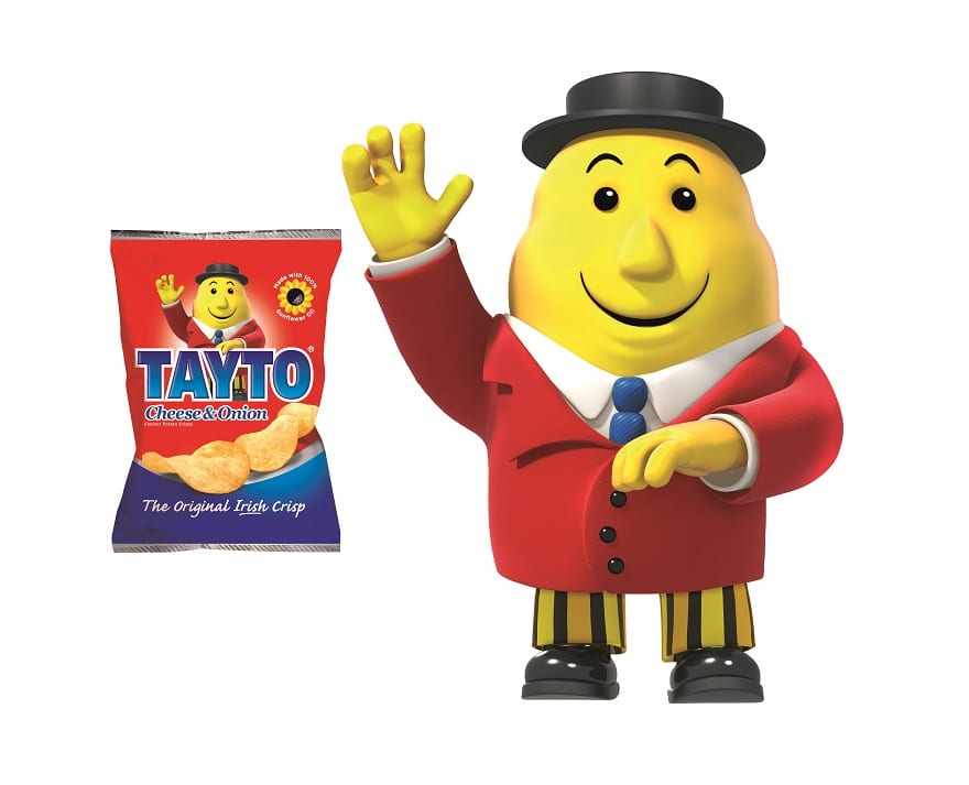 See promotional packs of Tayto crisps to be in with a chance of having Mr. Tayto pay your rent for a year