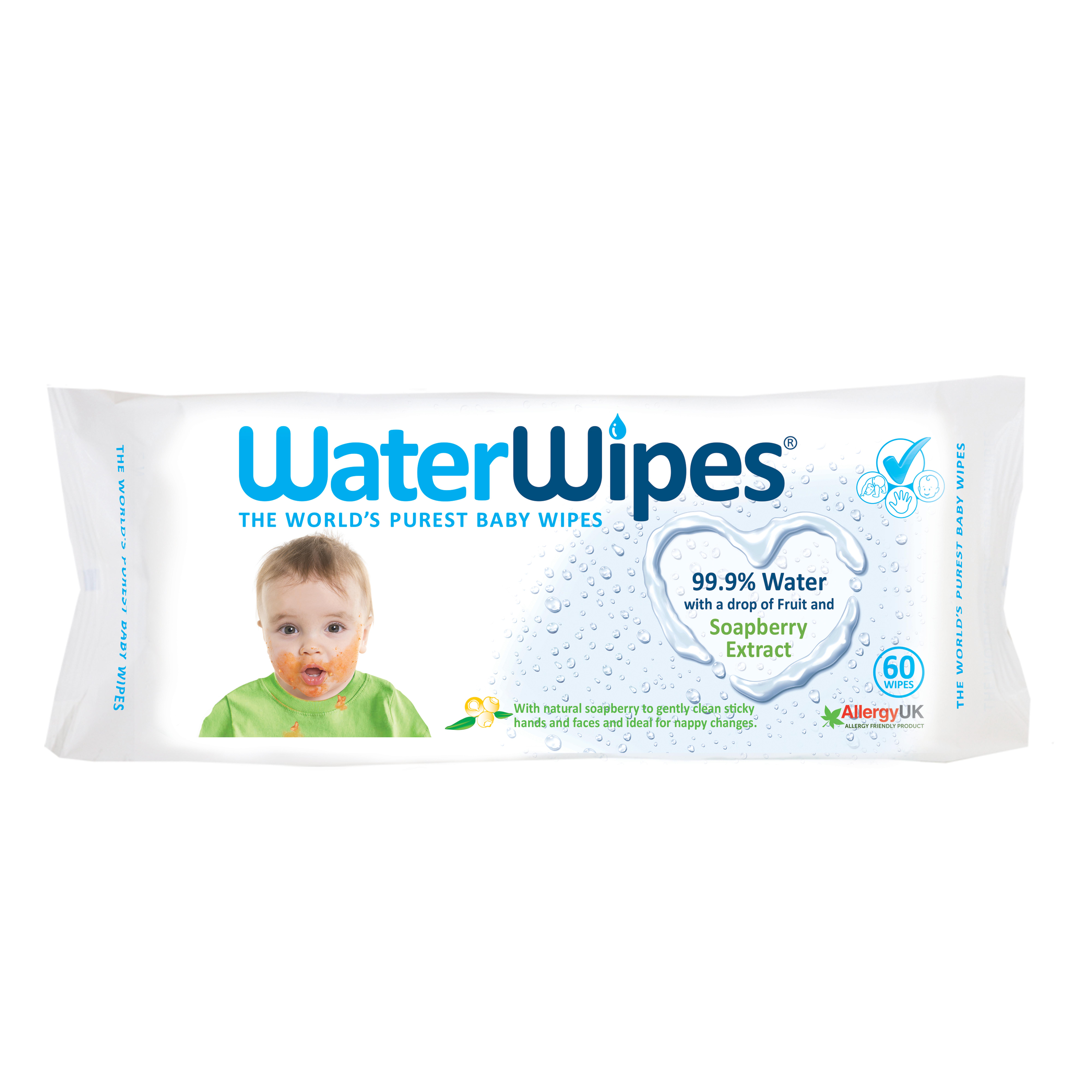 WaterWipes with Soapberry launched in 2018, intended for growing babies who are starting to explore the world around them