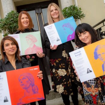 Jyoti Bhati; Christine Knox Walsh; Patti Feerick and Sharon Keogh, Tesco Ireland colleagues celebrating six inspiring Irish women